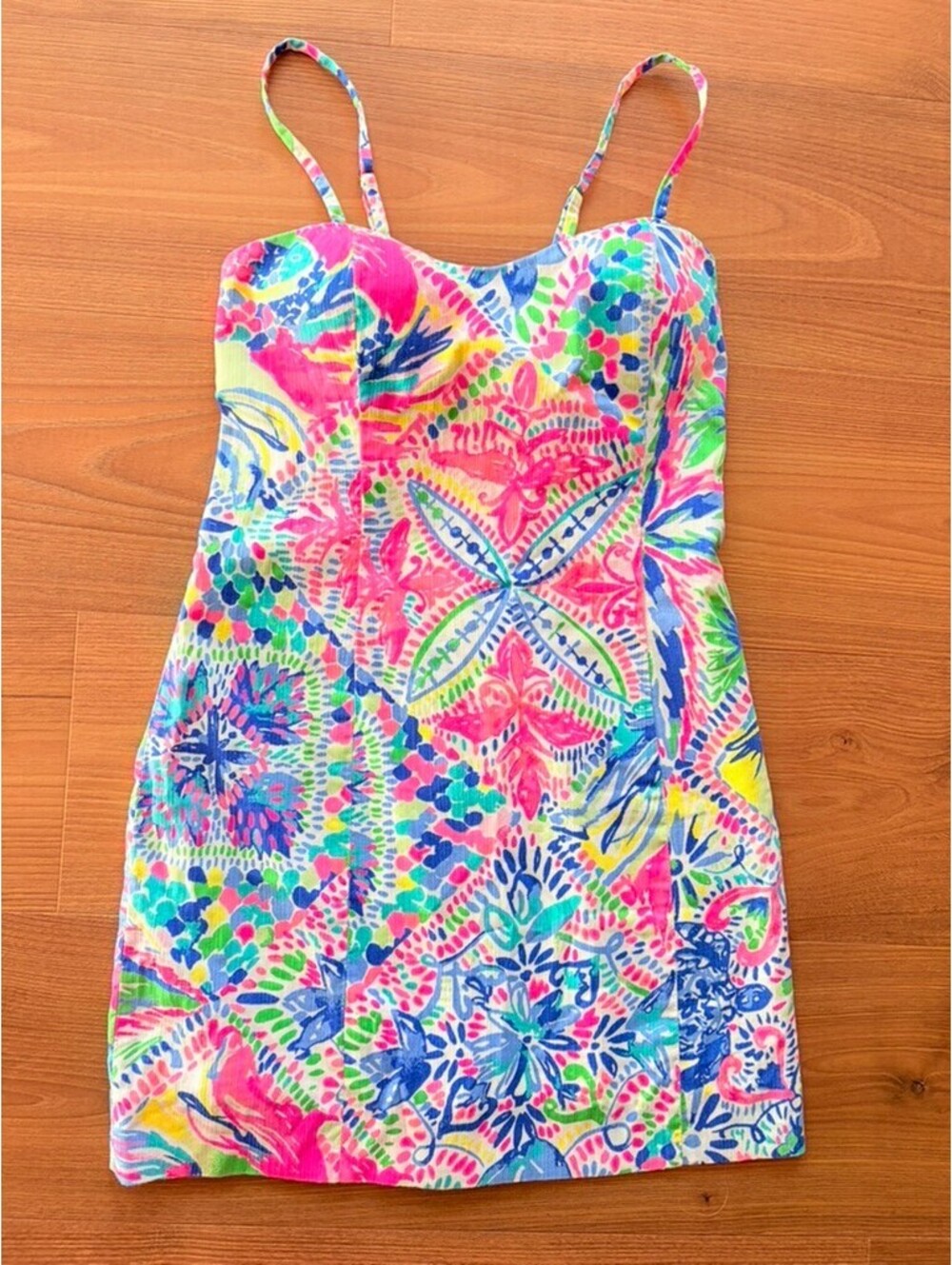 Lilly Pulitzer Shelli Stretch Dress dancing on the deck